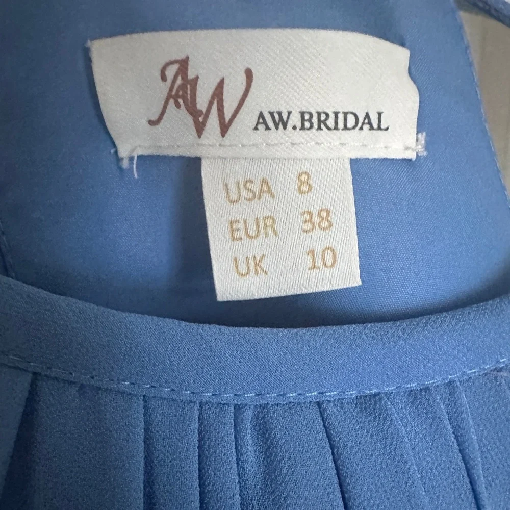 AW Bridal Fanny Dress Dusty Blue new size 8 - Picture 6 of 6